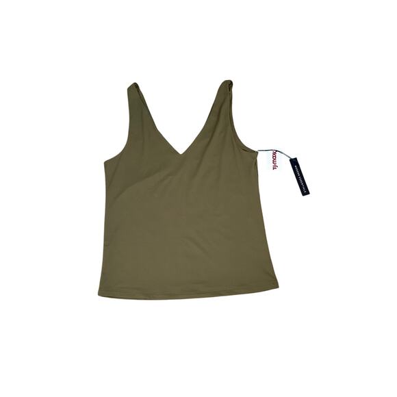 Tahari Modern Essentials V-Neck Double Lined Layering Tank Size Large iGreen NWT - Picture 1 of 3